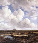 Jacob Van Ruisdael Canvas Paintings - View of Haarlem with Bleaching Grounds